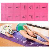 YM15C Draagbare Reizen Dikke Vouwen Yoga Pad Student Nnap Mat  Dikte: 5mm (Rose Red Print)
