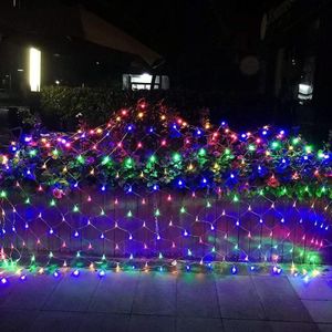 4x6m 672 LED's waterdicht visnet lichten gordijn string lichten fee bruiloft partij vakantie decoratie lampen 220v  EU plug (kleurrijke licht)