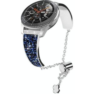 Voor Garmin Venu 2 / Forerunner 265 / 255 22 mm diamanten ketting mentale horlogeband