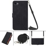 Crossbody 3D In relif gemaakte flip lederen telefooncase voor iPhone SE 2022 / SE 2020 / 8/7