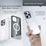 Voor iPhone 14 Pro Max Rock Crystal Armor schokbestendig Magsafe telefoonhoesje (transparant zwart)