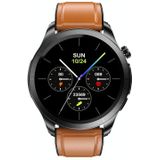 E420 1 39 inch kleurenscherm smartwatch  leren band  ondersteuning voor hartslagmeting / bloeddrukmeting