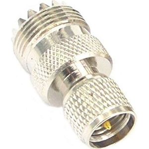 Mini UHF male naar UHF female connector RF coaxiale adapter