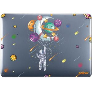 Enkay Star Series Patroon Laotop Beschermend Crystal Case voor MacBook Air 13.3 Inch A1932 / A2179 / A2337 (Ballon Astronaut)