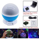 Sterren sterrenhemel LED batterij USB nacht lichte Projector Luminaria maan nieuwigheid nacht tafellamp voor Children(Blue)