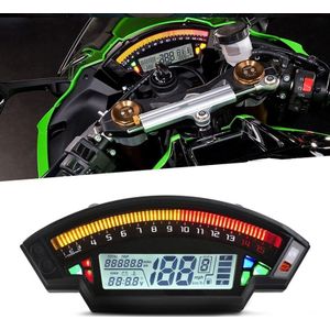 Speedpark Motorfiets LCD TFT Digitale Snelheidsmeter 14000RPM 6 Gear Backlight Motorcycle Kilometerteller voor 1 2 4 cilinders Meter