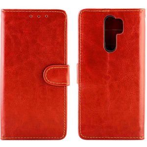 Voor Xiaomi Redmi 9 Crazy Horse Texture Leather Horizontale Flip Protective Case met Holder & Card Slots & Wallet & Photo Frame(Brown)