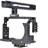 YELANGU CA7 YLG0908A handvat video camera kooi stabilisator voor Sony A7K & A7X & A73 & A7S & A7R & A7RII & A7SII (zwart)