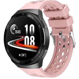 Voor Huawei Watch GT 2e effen kleur rond gat siliconen horlogeband