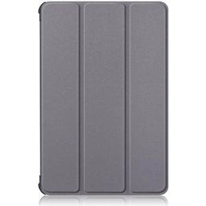 Voor Huawei Geniet van Tablet 2 10 1 inch / Honor Pad 6 10 1 inch Solid Color Horizontale Flip Lederen Behuizing met drie vouwen houder & slaap / Wake-up Functie(Grijs)