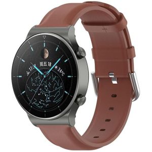 Voor Huawei Watch 4 / Watch 4 Pro lederen horlogeband met ronde staart