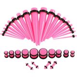 36PCS Unisex acryl oor uitbreiding oor Extender 14G - 00G accessoires Set(Pink)