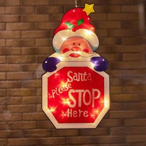 LED Shop Window Zuigbeker opknoping lichten kerstversiering Lamp (Santa Claus 1)