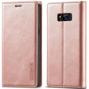 Voor Samsung Galaxy S8+ LC.IMEEKE Sterk magnetisme Ultradun horizontaal flip schokbestendige matte TPU + PU lederen hoes met Holder & Card Slots & Wallet(Rose Gold)