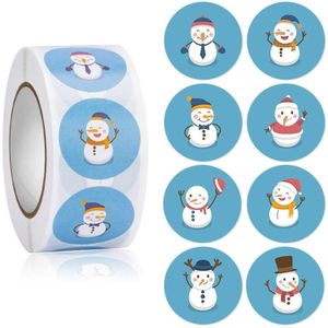 5 Rollen Kerstcadeau Sticker Decoration Label Sealing Sticker (HA049)