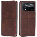 Voor Xiaomi Poco X4 Pro 5G Cow Textuur Magnetic Horizontal Flip Leather Phone Case