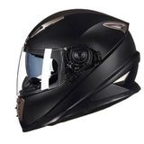 GXT Motorcycle Mat Zwart Full Coverage Beschermende Helm Met dubbele lens motorhelm  maat: XL
