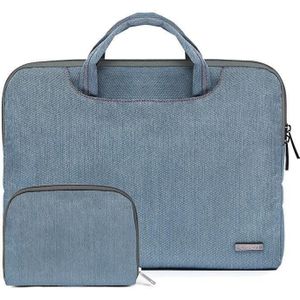 LSEN LS-116 Simple Laptop Bag Business Laptop Liner Tas  Grootte: 13.3 Inch (Snowflake Nylon Lichtblauw)