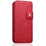 Koeienhuid textuur magnetische absorptie afneembare horizontale Flip lederen case voor iPhone X/XS  met houder & kaartsleuven & portemonnee (rood)