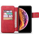 Koeienhuid textuur magnetische absorptie afneembare horizontale Flip lederen case voor iPhone X/XS  met houder & kaartsleuven & portemonnee (rood)