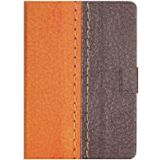 Voor Amazon Kindle Fire HD 10 2015 Stitching Effen Kleur Smart Leather Tablet Case (Oranje)