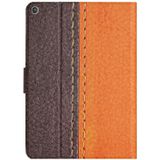 Voor Amazon Kindle Fire HD 10 2015 Stitching Effen Kleur Smart Leather Tablet Case (Oranje)