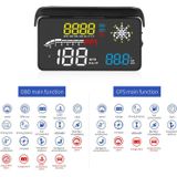 D1 Car OBD2 HUD Head-up Display GPS Speed Meter Speed / Voltage / Water Temperature Speed Alarm