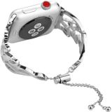 LIEFDE gevormde armband roestvrijstalen horlogeband voor Apple Watch serie 3 & 2 & 1 42mm (zilver)