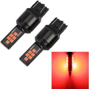 2 stuks 7443 DC9-16V/3.5 W Car Auto remlichten 12LEDs SMD-ZH3030 lampen  met constante stroom (rood licht)