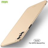 Voor OPPO Reno4 Pro MOFI Frosted PC Ultra-thin Hard Case(Gold)