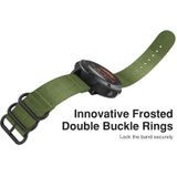 Voor Garmin fenix 5S 20mm drie-ring nylon horlogeband (Army Green)