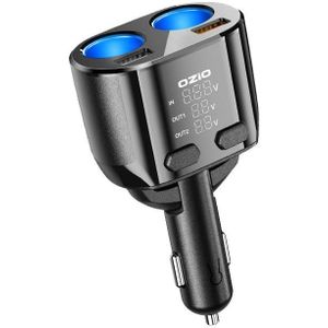 Ozio Auto Charger Sigaret Lichter Conversie Plug USB Fast Knipperende oplader  Model: CL48Q BLACK