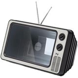 Retro TV Mobiele Telefoon Scherm Video Versterker Mobiele Telefoon Houder(Grijs)