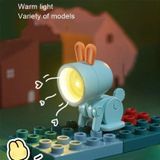 Mini Tafellamp Desktop DIY Ornamenten Vouwen Nachtlampje (Konijn Groen)