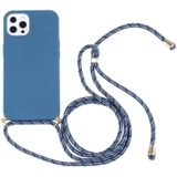 Tarwestro-materiaal + TPU-schokbestendig telefoonhoesje met nekkoord voor iPhone 14 Pro