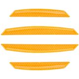 4-delige universele auto deur anti-collision strip bescherming bewakers TRIMs stickers (geel)