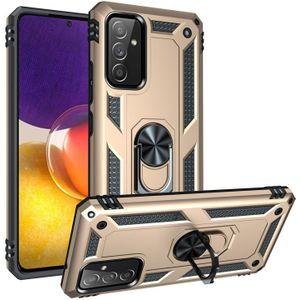 For Samsung Galaxy A82 5G Shockproof TPU + PC Protective Case with 360 Degree Rotating Holder(Gold)