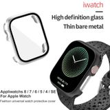 Gehard glasfilm PC-horlogekast voor Apple Watch-serie SE 2 & 6 & SE & 5 & 4 44 mm