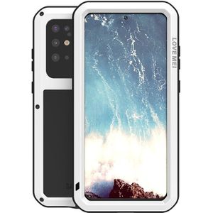 Voor Galaxy S20 Plus LOVE MEI Metal Shockproof Waterproof Dustproof Protective Case (Wit)