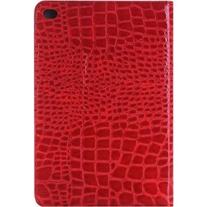 krokodil structuur horizontaal Flip lederen hoesje met houder & opbergruimte voor pinpassen & portemonnee voor iPad Pro 12.9 inch(rood)