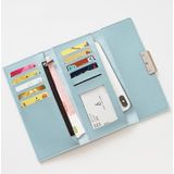 2 STKS BATSIOE Dames Wallet Tri-Fold Long Type Gesp Clutch Multi-Card Pock PU Wallet (Ice Green)