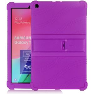 Voor Galaxy Tab A 10.1 (2019) T510 Tablet PC Siliconen beschermhoes met onzichtbare beugel (Paars)
