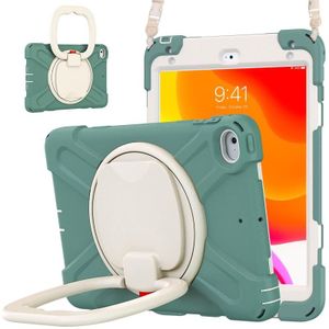 Pure Color Silicone + PC Beschermhoes Met Houder & Schouderriem Voor iPad Mini 5/4 (Emerald Green)