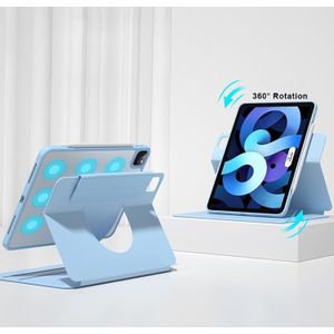 Front Stand Rotating Clear Back Smart Tablet Case For iPad Pro 12.9 2018 / 2020 / 2021(Sky Blue)