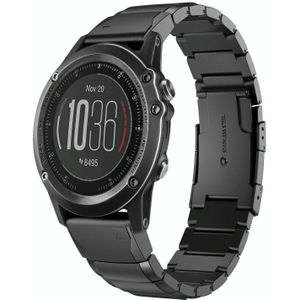 Voor Garmin Fenix 3 HR 26 mm Tortoise Shell roestvrijstalen horlogeband