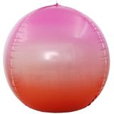 Vakantie partij bruiloft decoratie 4D kleurrijke Ronde spiegel ballon  specificatie: 22 inch 4D (roze oranje gradint)
