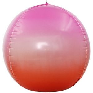 Vakantie partij bruiloft decoratie 4D kleurrijke Ronde spiegel ballon  specificatie: 22 inch 4D (roze oranje gradint)