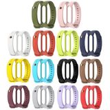 For Xiaomi Mi Band 6 / 5 Mijobs Solid Color Honeycomb Silicone Watch Band(Coffee)