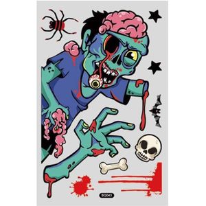 10 stks Halloween-decoratie Statische muurstickers (BQ043 ZOMBIE)