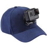 PULUZ honkbal hoed met J-Hook Buckle Mount & schroeven voor  GoPro HERO 7 / 6 / 5 / 5 session / 4 session / 4 / 3+/ 3 / 2 / 1  Xiaoyi nl andere actie Cameras(donker blauw)
